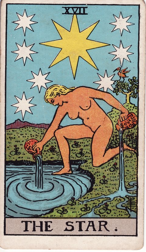 The Star tarot card (Rider-Waite, 1909)